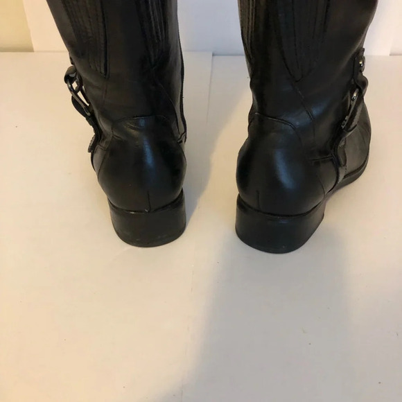 BLONDO Black Leather Riding Knee Boots w/Aquaprotect Women's Size 6 - Picture 9 of 16